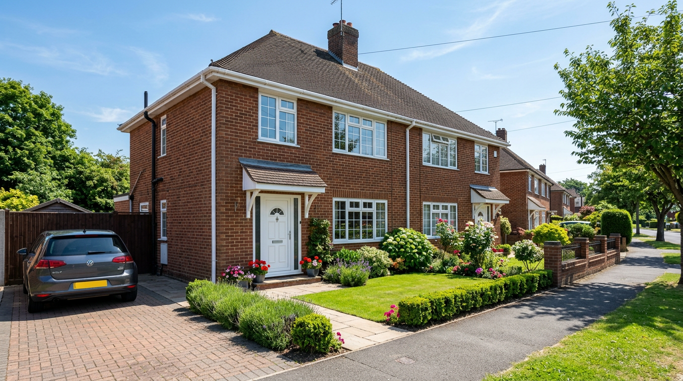 Beautiful well-maintained UK semi-detached house